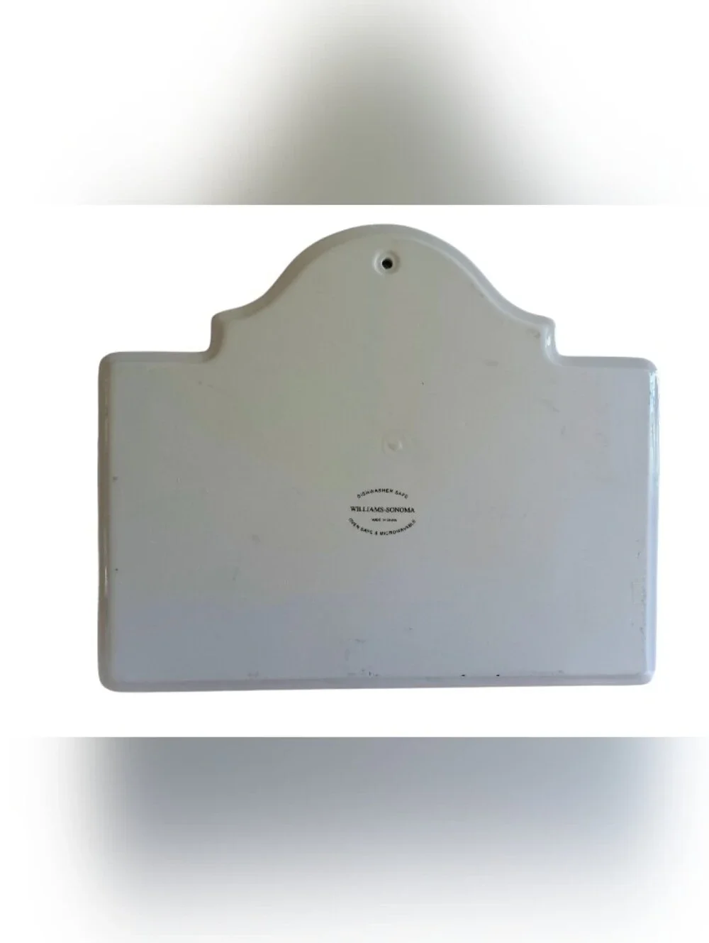 Williams-Sonoma White Ceramic Dry-Erase Message Board Or Appetizer Plate